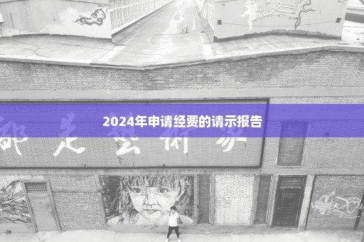 2024年申请经费的请示报告