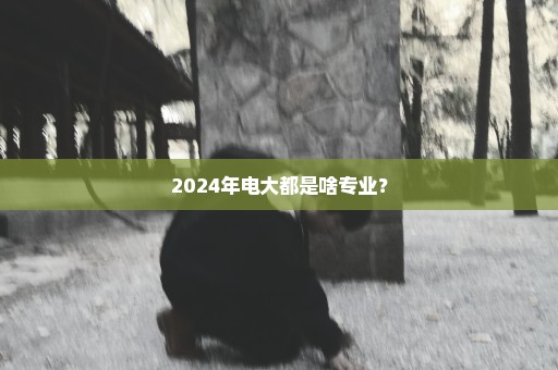 2024年电大都是啥专业？