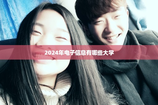 2024年电子信息有哪些大学