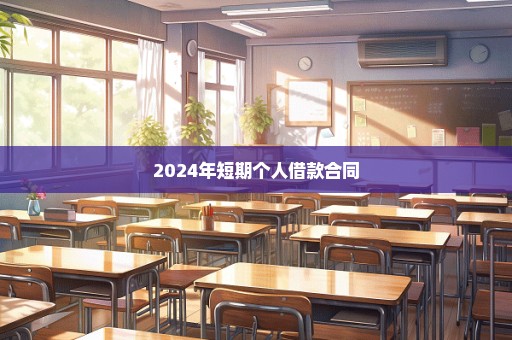 2024年短期个人借款合同