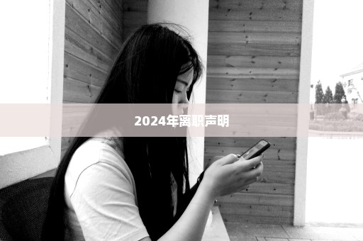 2024年离职声明