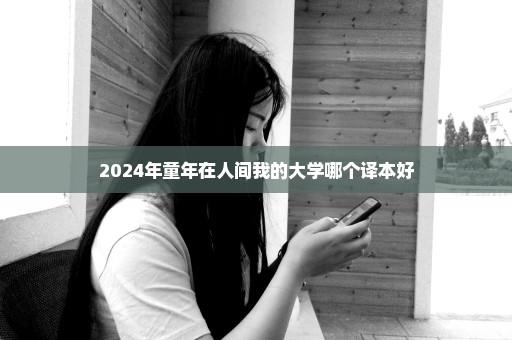 2024年童年在人间我的大学哪个译本好