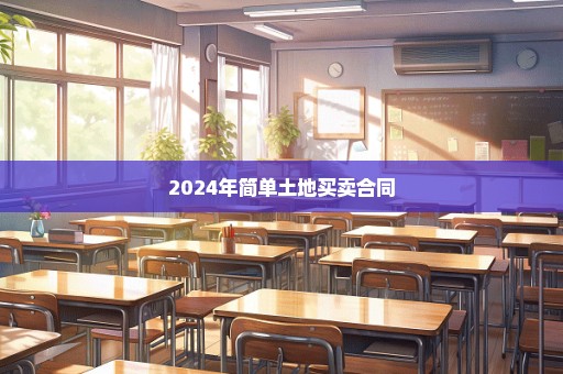 2024年简单土地买卖合同