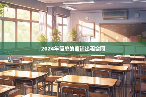 2024年简单的商铺出租合同