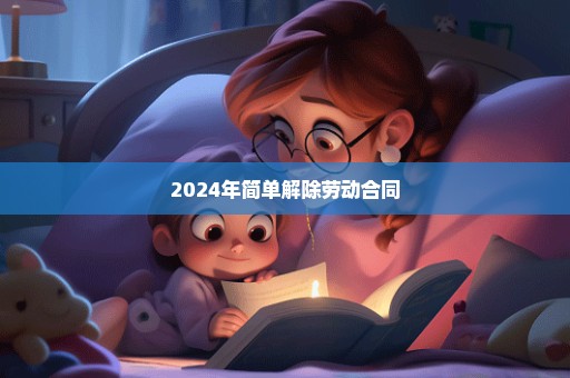 2024年简单解除劳动合同