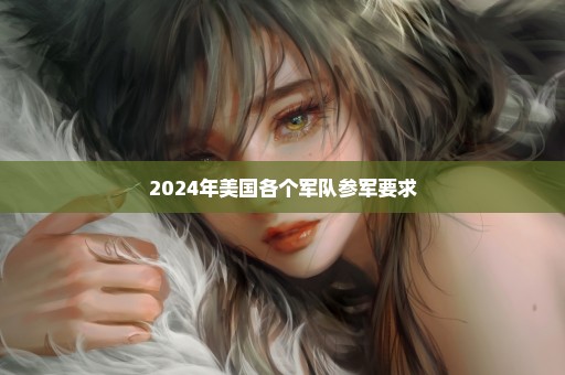 2024年美国各个军队参军要求