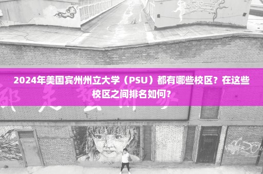 2024年美国宾州州立大学（PSU）都有哪些校区？在这些校区之间排名如何？