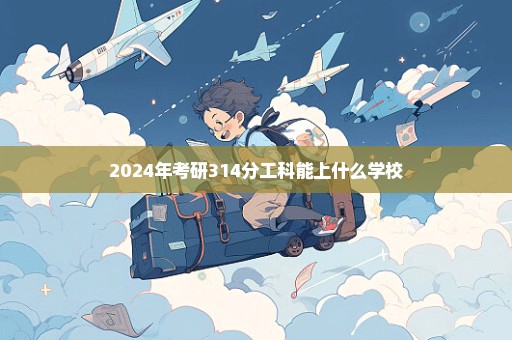 2024年考研314分工科能上什么学校