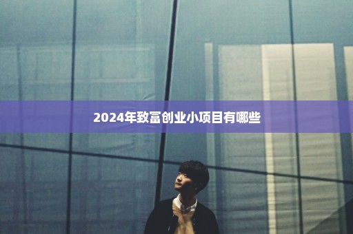 2024年致富创业小项目有哪些