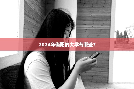 2024年衡阳的大学有哪些？