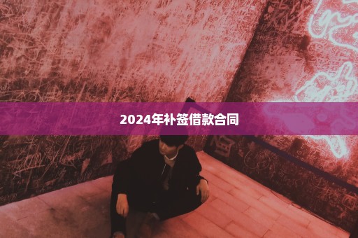 2024年补签借款合同