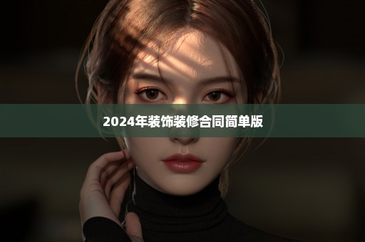 2024年装饰装修合同简单版