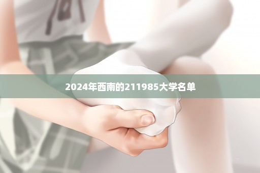 2024年西南的211985大学名单