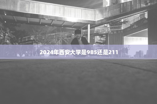 2024年西安大学是985还是211