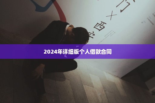 2024年详细版个人借款合同