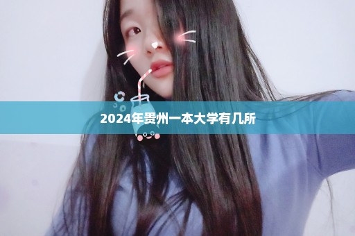 2024年贵州一本大学有几所