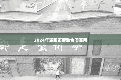 2024年贵阳市劳动合同实用