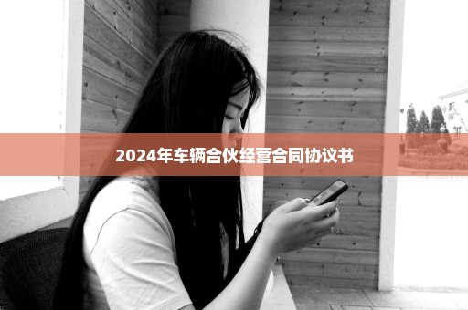 2024年车辆合伙经营合同协议书