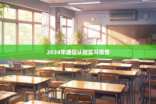 2024年通信认知实习报告