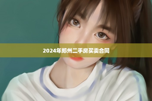 2024年郑州二手房买卖合同