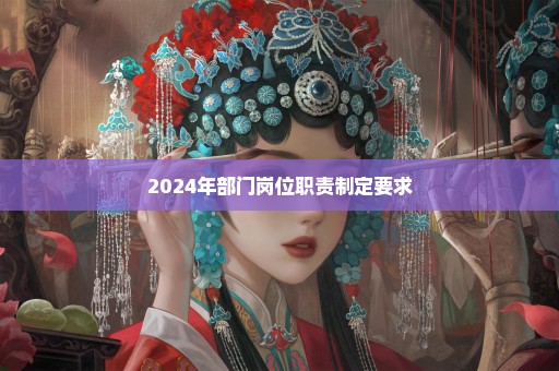 2024年部门岗位职责制定要求