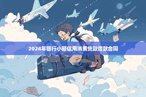 2024年银行小额信用消费贷款借款合同