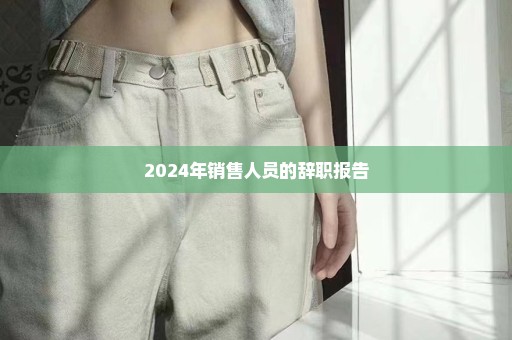 2024年销售人员的辞职报告