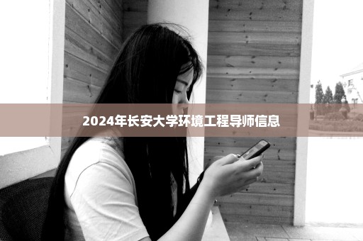 2024年长安大学环境工程导师信息