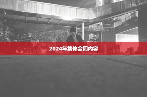 2024年集体合同内容