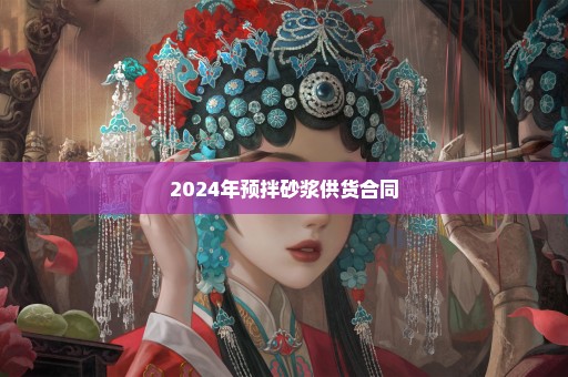 2024年预拌砂浆供货合同