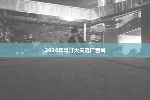 2024年马汀大夫鞋广告词