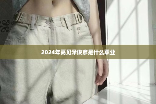 2024年高见泽俊彦是什么职业