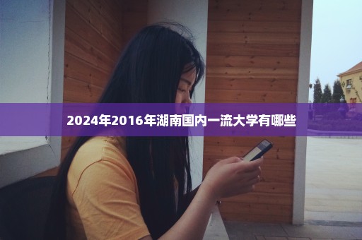 2024年2016年湖南国内一流大学有哪些