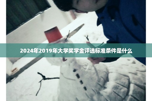 2024年2019年大学奖学金评选标准条件是什么