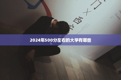 2024年500分左右的大学有哪些