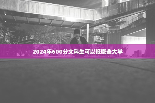 2024年600分文科生可以报哪些大学