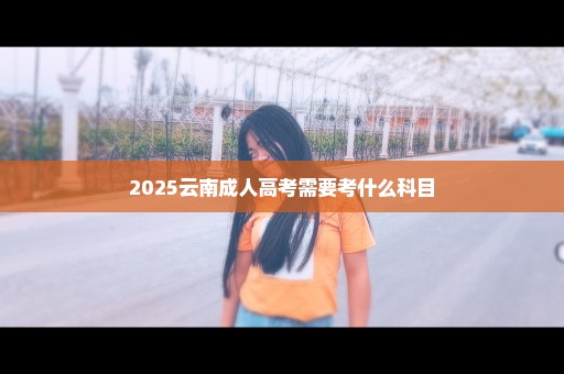 2025云南成人高考需要考什么科目