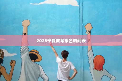 2025宁夏成考报名时间表