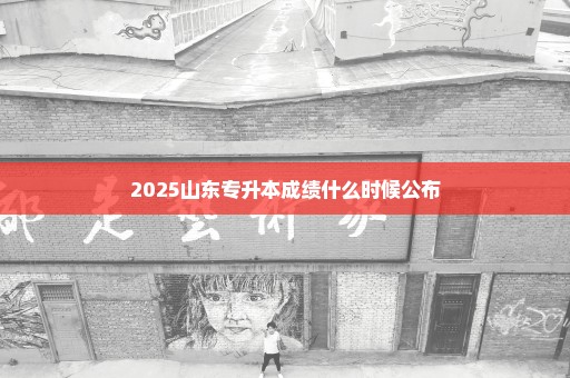 2025山东专升本成绩什么时候公布