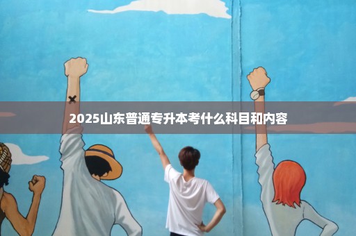 2025山东普通专升本考什么科目和内容