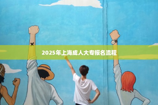 2025年上海成人大专报名流程