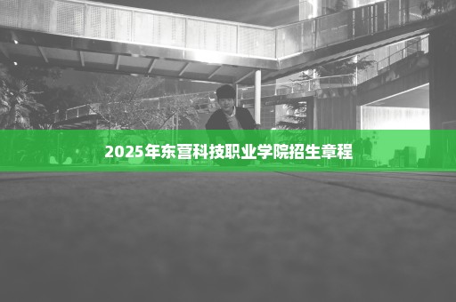 2025年东营科技职业学院招生章程