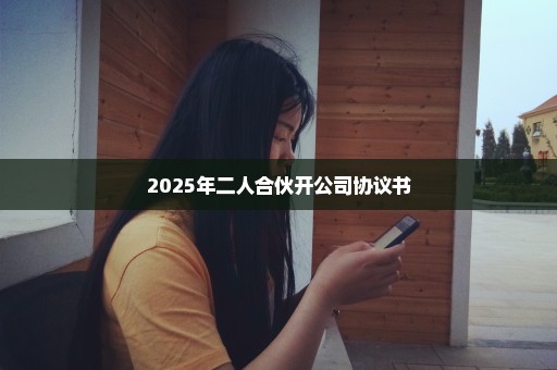 2025年二人合伙开公司协议书