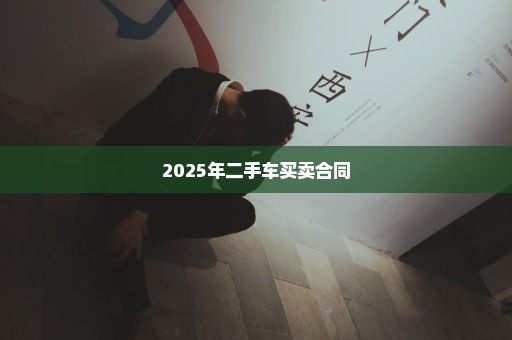 2025年二手车买卖合同