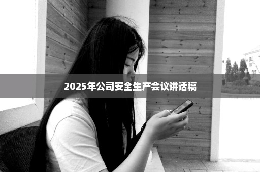 2025年公司安全生产会议讲话稿