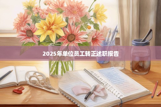 2025年单位员工转正述职报告