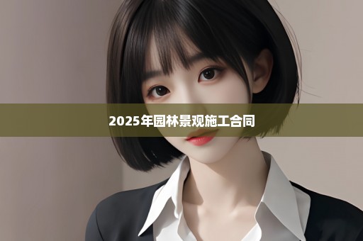 2025年园林景观施工合同