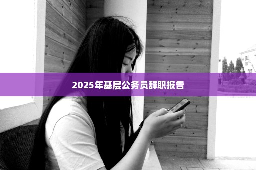 2025年基层公务员辞职报告