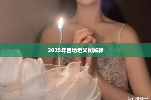 2025年官场近义词解释
