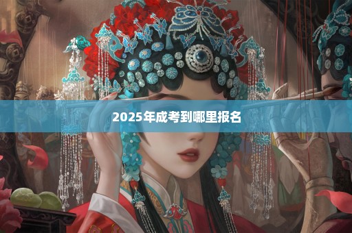 2025年成考到哪里报名